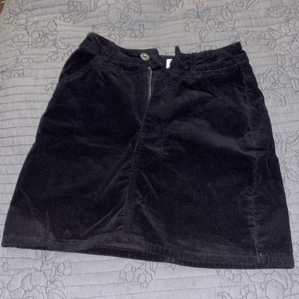 Cotton on black corduroy mini skirt